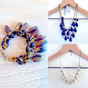 J. Crew Jewelry- 2 Necklaces and 1 Bracelet, New
